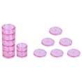 thumbnail image 1 of EeaseMX Pastillero apilable transparente de 7 días, mini pastillero portátil sellado, estuche redondo para medicamentos (rosa), 1 of 7