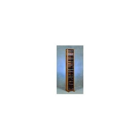 Wood Shed 110-4 VHS Solid Oak Tower for VHS Tapes - Individual Locking Slots