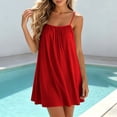 thumbnail image 2 of ZToonmas Women's Spaghetti Strap Swing Dress Scoop Neck Sleeveless Casual Loose Mini Dress for Beach Vacation, 2 of 7