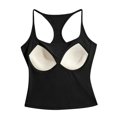 thumbnail image 5 of Tank Tops for Women Padded Built In Bra Adjustable Spaghetti Strap Summer Basic Workout Camisole Tops, 5 of 5