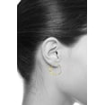 thumbnail image 2 of Wellingsale Ladies 14k Two Tone Yellow and White Gold Polished 40mm Twisted Design Hoop Earrings (38 x 38 mm), 2 of 7
