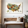 thumbnail image 3 of Elephant Stock Barnboard Map No Words Wall Art - Horizontal Canvas Wall Art - Living Room Wall Decor - Map Canvas - Beige And Gray Decor By Sue Schlabach - 48" x 32", 3 of 8