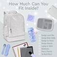 thumbnail image 4 of Bentgo® Kids 2-in-1 Backpack & Insulated Lunch Bag - Glitter Designed 16” Backpack for School & Travel - , Durable, Water Resistant, Padded, & Large Compartments (Glitter Edition - Silver), 4 of 6