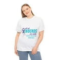 thumbnail image 5 of Wound Teal&Purple Ribbon Suicide Prevention Awareness T-Shirt ID-0628-DJ0L, 5 of 7