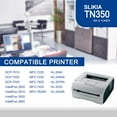 thumbnail image 2 of 4-Pack Black TN350 Toner Cartridge: Compatible TN350 TN-350 Replacement for Brother DCP-7010 7020 7025 IntelliFax 2820 2910 2920 2850 MFC-7220 7225 7820 7420 7820N HL-2040 2040N 2070N 2030 2040R Prin, 2 of 6