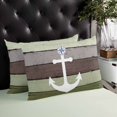thumbnail image 4 of Nautical Anchor Throw Pillow Cover 20 x 36 Inch Decorative Pillow Cover Farmhouse Sage Green Brown Wooden Grain Lumbar Pillowcase Seasonal Rectangle Cushion Case for Couch Sofa Bed Living Room, 4 of 7