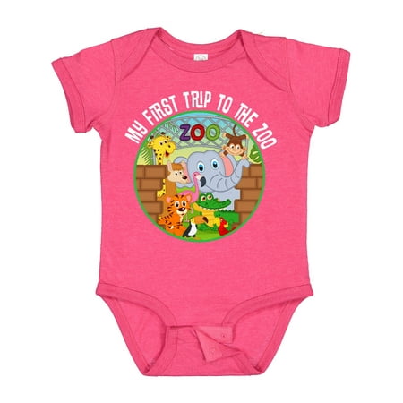 

Inktastic 1st Trip to Zoo Animals Boys or Girls Baby Bodysuit