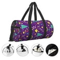 thumbnail image 5 of Fotbe Retro 80s Style Pattern Foldable Sports Gym Bag with Wet Dry Pocket, Ultralight Travel Bag, Large Capacity Duffel Bag, Splash Proof Carry on Bag, Overnight Bag, Weekender Bag, 5 of 8
