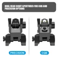 thumbnail image 2 of DEBGFS Fiber Optic Iron Sights Flip Up Iron sight Front and Rear Sights Picatinny, 2 of 7