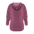 thumbnail image 4 of Women's Velour Athleisure Soft Hoodie Sweatshirt Winter Warm Pullover Hooded Long Sleeve Loose Sweatshirts & Hoodies Outwear, 4 of 8
