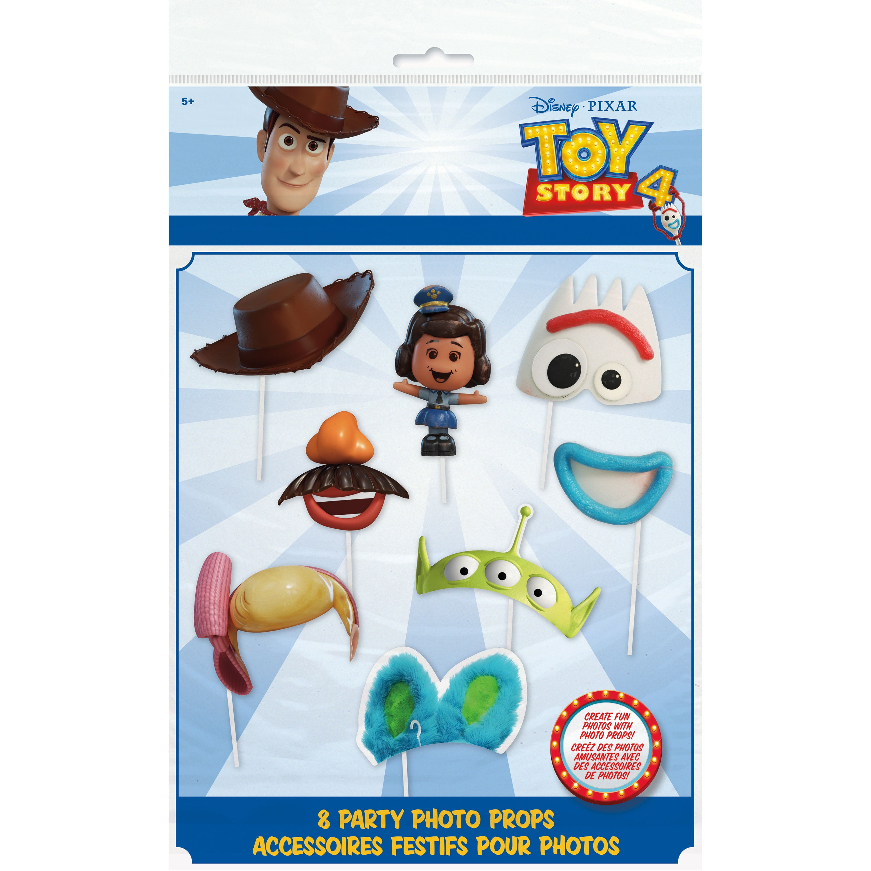 Toy Story 4 Paper Masks Birthday Party Supplies ~ 16ct Party Favors Photo Props 
