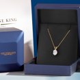 thumbnail image 5 of Gem Stone King 14K Yellow Gold White Moissanite Pendant Necklace for Women | 1.50 Cttw | Gemstone Birthstone | Oval 8X6MM | With 18 inch Chain, 5 of 7