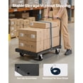 thumbnail image 5 of VEVOR Drywall Cart Dolly, 1800 lbs Load Capacity, 2-in-1 Steel Panel Truck Cart with 5 inch Swivel Casters, 36 x 24 inch Platform Truck with 3 Side Handrails for Factory, Warehouse, Garage, Black, 5 of 9