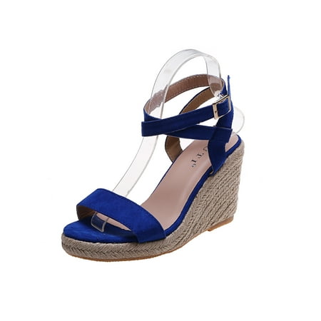 

Kesitin Lady Anti Slip Thick Sole Platform Sandal Women s Summer Comfy Shoes Casual Buckle Espadrille