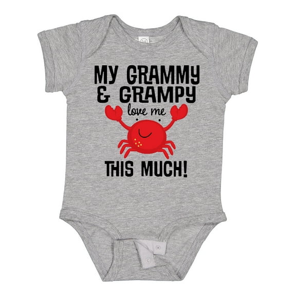 Inktastic My Grammy and Grampy Love Me Boys or Girls Baby Bodysuit