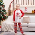 thumbnail image 5 of Matching Family Christmas Pajamas Plaid Long Pants Tops Vacation Pjs Sets Sleepwear Couple, 5 of 8