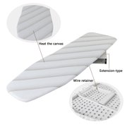 Foldable Rotation Ironing Board, Built-in Cabinet Space-Saving 180 Swivel Wall Mounted Ironing Board with Heat Resistant Cover White