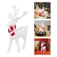 thumbnail image 3 of 2 figuras de renos navideños acrílicos, adornos decorativos de interior para Navidad, invierno, chimenea, escritorio, fiestas y decoración navideña., 3 of 7