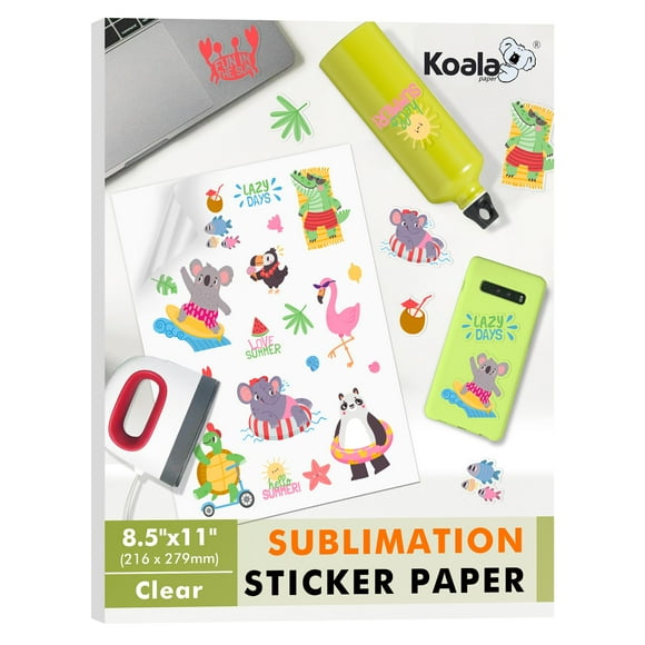 Papel adhesivo Koala Sublimation 100% transparente resistente al agua