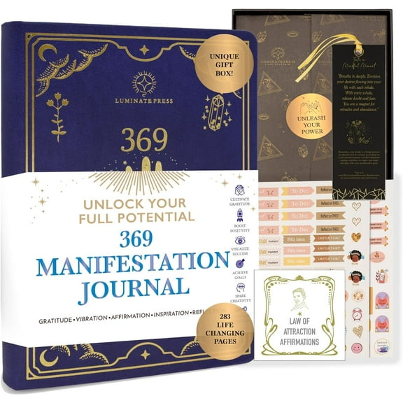 The Ultimate Project 369 Manifestation Journal: A Guided 369 Journal to Unlock Your Limitless Potential - Presented in Luxurious Gift-Ready Packaging