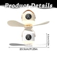 thumbnail image 3 of Portable Ceiling Fan, Tent Ceiling Fan, Rechargeable Tent Fan, LED Light Fan, Battery Operated Hanging Fan with Light and Remote, Remote Control Camping Fan for Tent Gazebo Outdoor Bedroom, Khaki, 3 of 5