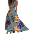 thumbnail image 2 of Qiopertar Robe d'Été Imprimée Décontractée Sans Manches Col en V pour Femmes en Solde Livraison Gratuite à Moins de 5$ jusqu'à 90 % de Réduction, 2 of 5