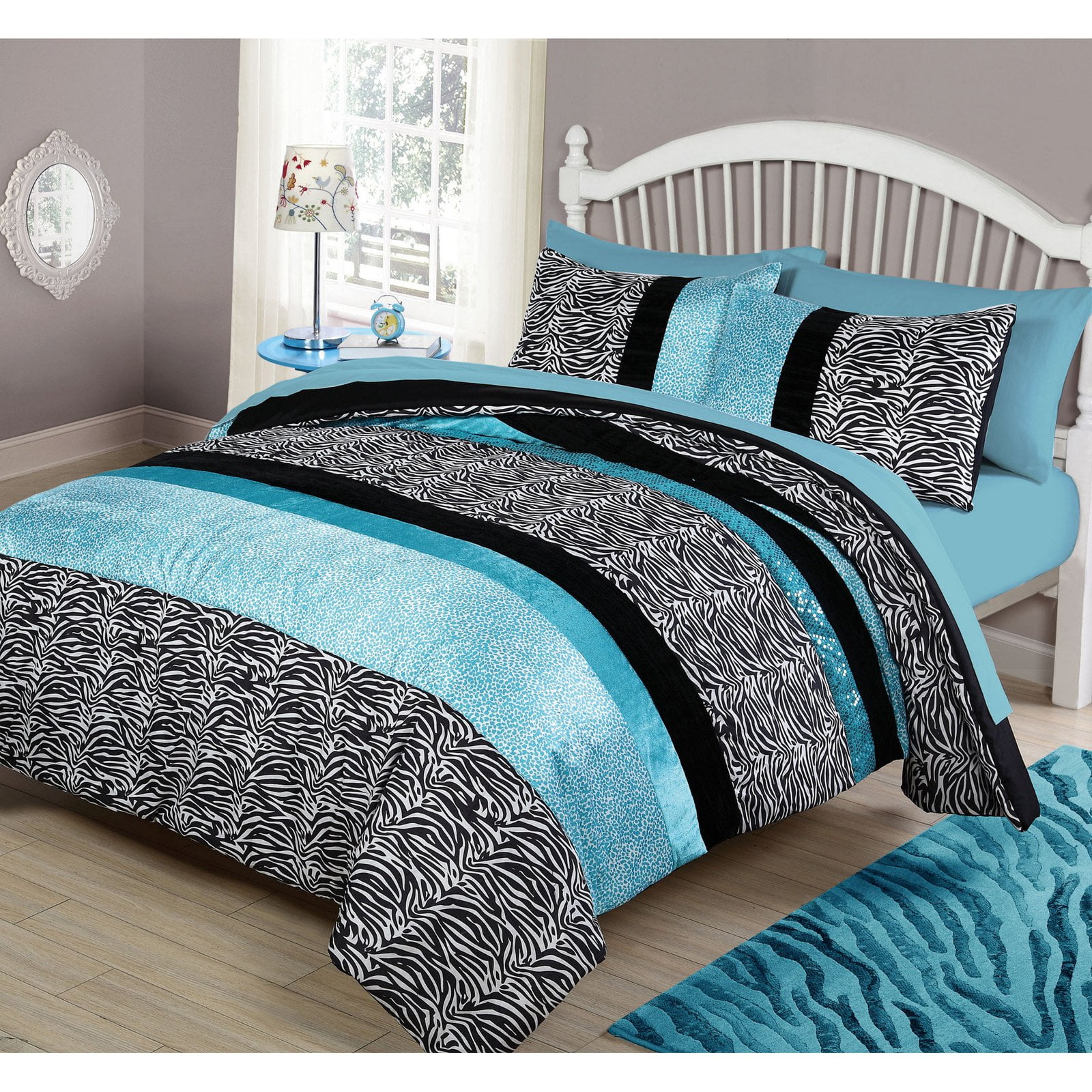 Your Zone Zebra Bedding Comforter Set Com