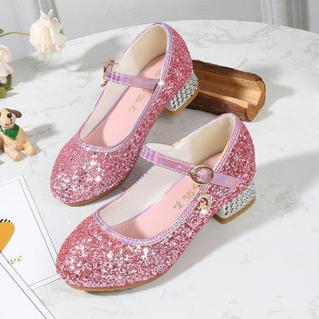 

LEEy-World Summer Sandals Children Shoes Student Shoes Single Soes Children Performance Princess Doudou Small Leather Shoes