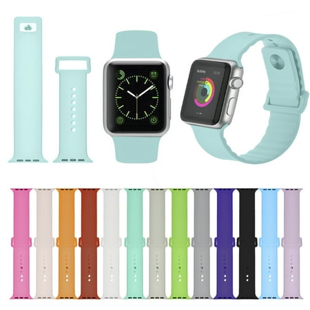 - New Version Multicolored Replacement Smart Watch Silcone Strap Soft Sport Band M for 38mm Apple watch iWatch Series 3, Series 2, Series 1