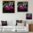 thumbnail image 4 of Designart "Hardy Fuchsia Plants in Purple Garden I" Floral Framed Wall Art - Pink Fuschia Entryway Framed Wall Art, 4 of 6