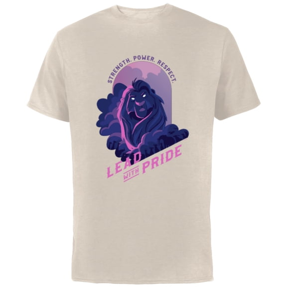 Disney The Lion King 30th Anniversary Lead with Pride Mufasa - Short Sleeve Cotton T-Shirt for Adults - Customized-Natural