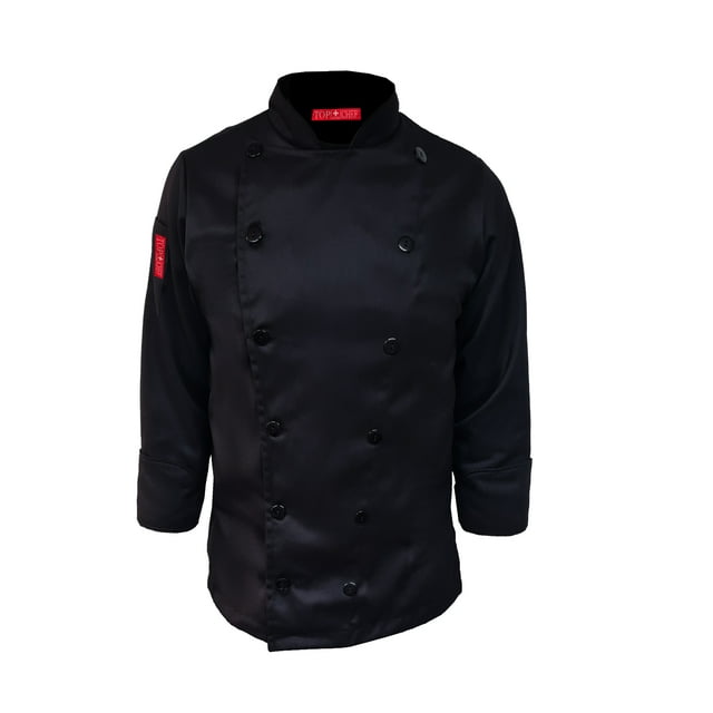 Filipina de Chef para Hombre color Negra Lisa Top Swiss Chef Negra lisa manga larga