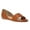 Saddle Brown, variant on YDN Women Open Round Toe D'orsay Flats Slip on Flat Heel Sandals Walking Shopping Dress Shoes Size 12 Rose Gold