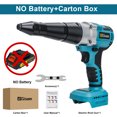 thumbnail image 1 of Gisam 25000N Brushless Electric Rivet Gun Cordless Rivet Nut Gun Drill Insert Automatic Riveting Tool For Makita 18V Battery Pin,No Battery No Plug, 1 of 7