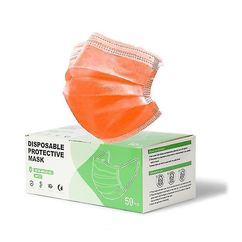 Face Masks Mascarilla facial Ed de 3 capas para adultos, paquete de 50 ...