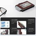 thumbnail image 3 of Funda plegable Wallet Umoven de piel con bloqueo RFID, marrón y rojo, 3 of 6