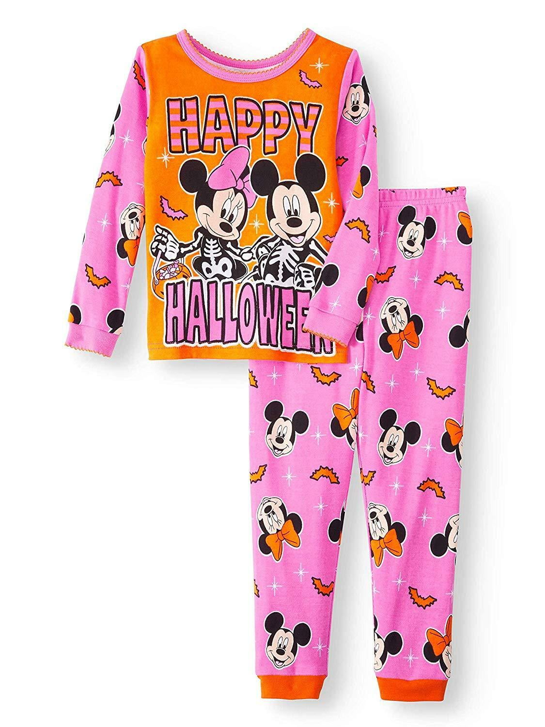 Disney Minnie Mouse Halloween 2PC Long Sleeve Tight Fit