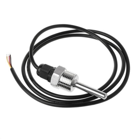 

-55°C~125°C Temperature Sensor Temperature Probe with 1M PVC Wire 1/2 Thread Connection Professional Temp Sensor Durable