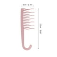 thumbnail image 2 of Unique Bargains 1 Pc Simple Durable Hair Comb Pink PP Wheat Straw, 2 of 6