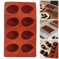 thumbnail image 4 of 8 Cavity Silicone Egg Pan, Egg Tray, Egg Shape Ice Tray, Silicone Baking Supplies for Cake Decorating, Chocolate, Candy, Jello, Baking Pan for Muffin, Bread and More,Red, 4 of 4