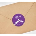 thumbnail image 3 of Darling Souvenir Round 45 Pcs Snowy Mountain Thank You Stickers Personalized Bride Groom Names And Date Envelope Seals-Violet, 3 of 4