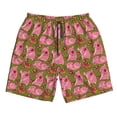 thumbnail image 2 of Honeii's Cartoon Pigs Print Men's Casual Shorts with Drawstring，Swim Trunks Quick Dry Beach Shorts, 2 of 5
