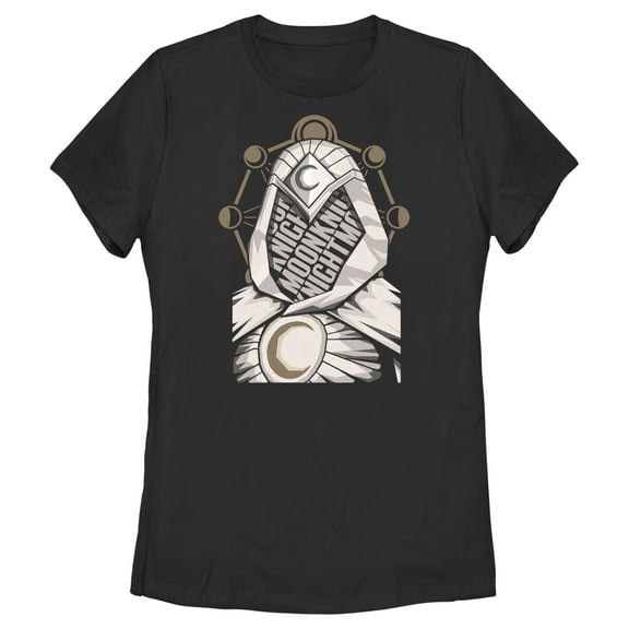 Women's Marvel: Moon Knight Mask Cutout Graphic Tee Black 2X Large