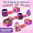 thumbnail image 4 of Playz Tienda de campaña para niños de 5 piezas, piscina de bolas con aro de baloncesto y túnel de juego para niños pequeños, bebés, niños, niñas y niños, paquete de casa de juegos emergente para inter, 4 of 9