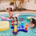 thumbnail image 6 of Inflatable Pool Ring Toss Game Set,Floating Water Toys for Young & Adults,Includes Base + 4 Rings + Pump - Summer Pool Party, Beach & Backyard Fun, 6 of 6