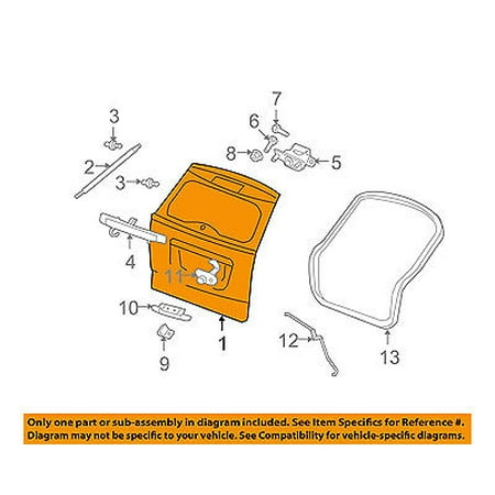 Tailgate Skin - Jeep CHRYSLER OEM 07-16 Compass-Liftgate Tailgate Hatch Panel Skin 5074972AI