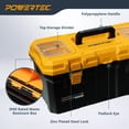 thumbnail image 7 of POWERTEC 22 inch Tool Box with Trays - Lockable, Metal Latch, Organizer, Portable Storage for Tools, Small or Mid-Sized Parts (72363), 7 of 7