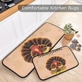 thumbnail image 5 of SKYSONIC Thanksgiving Turkey 2 Pieces Kitchen Rug Cushioned Anti-Fatigue Kitchen Rugs Set for Home Office Laundry,19.7" x 27.6"+19.7" x 47.2", 5 of 7