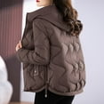 thumbnail image 4 of Fankiway Parka Décontractée Rembourrée pour Femmes Manches Longues Protection Chaude contre le Froid Manteau Café L, 4 of 6