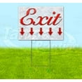 thumbnail image 1 of Exit Down Arrow (18" x 24") Yard Sign, Includes Metal Step Stake, 1 of 6